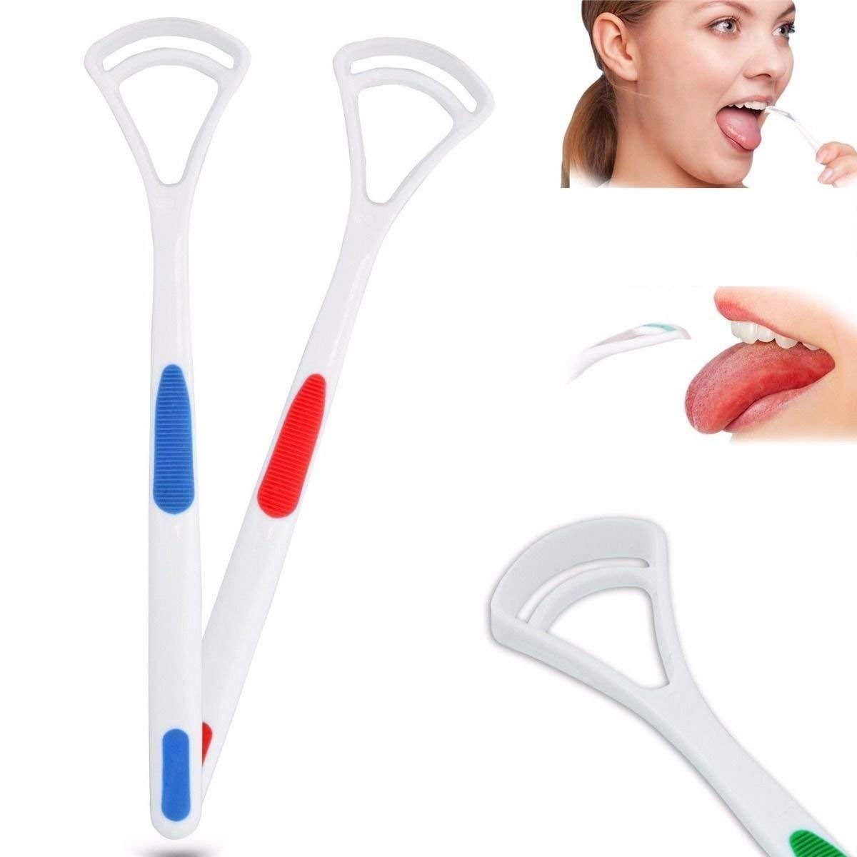 Nurpi Nurpi Plastic Tongue Cleaner for Adults and Kids Fights Bad Breath Oral Care Tongue Cleaner, Easy to Use Travel Friendly- Pack of 2