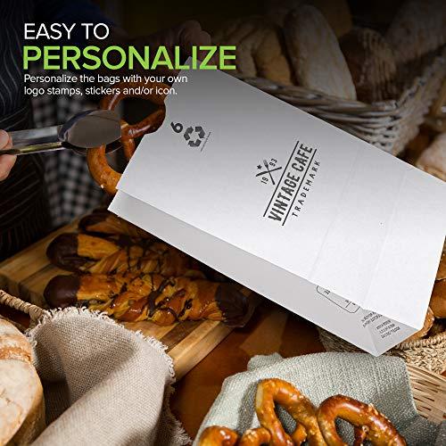 Stock Your Home Stock Your Home 6 Lb White Paper Bags (200 Count) - Eco Friendly White Lunch Bags - Small White Paper Bags for Packing Lunch & Snacks - Blank White Lunch Bags Paper for Arts & Crafts Projects