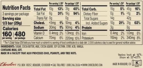 Chocolove Chocolove Ruby Chocolate, 34% Cacao | Non GMO, Rainforest Alliance Certified Cacao | 3.2oz Bar | 12 Pack