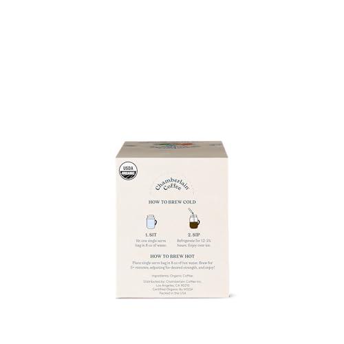 Chamberlain Coffee Chamberlain Coffee Variety Box Single Serve Bags - Includes 5 Blends, Original Family Blend, Early Bird Blend, Night Owl Blend, Careless Cat Blend, Social Dog Blend - 10 Single Serve Cold Brew Sachets