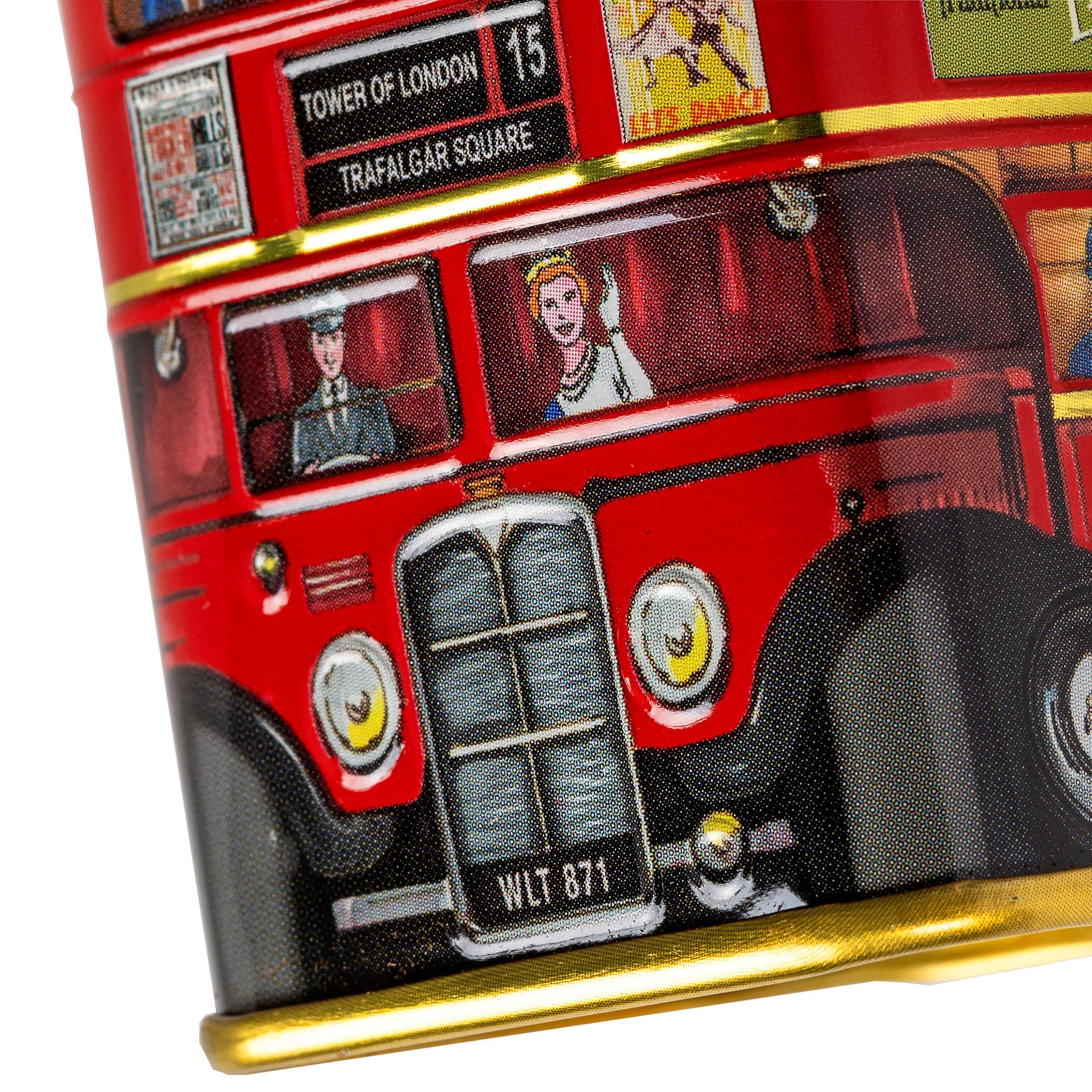 New English Teas British London Sights Tea Tins with Fine English Breakfast Tea, British Souvenir, Big Ben, UK Foods (Loose Leaves)