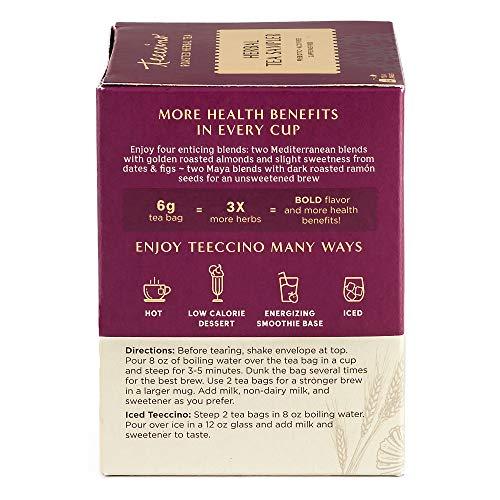 Teeccino Teeccino Herbal Tea Sampler & Dandelion Tea Sampler Rich & Roasted Herbal Tea Thats Caffeine Free & Prebiotic for Natural Energy, 12 Tea Bags (Variety Pack of 2)
