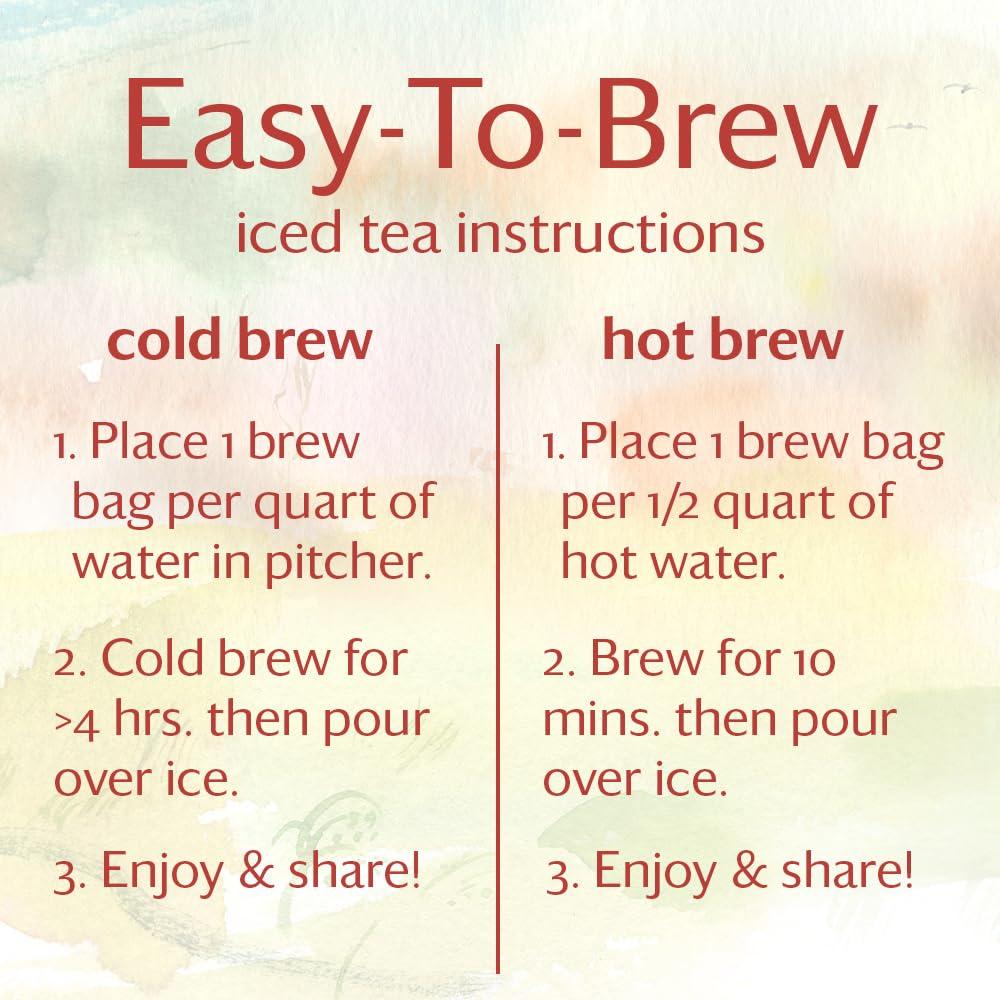 Grace Farms Grace Farms ROOIBOS CHAI ORGANIC ICED TEA (Twelve 1qt. Brew Bags, 3 Gallons) | Refreshing and Spiced, Naturally Sweet Sugar-Free | Easy Cold Brew