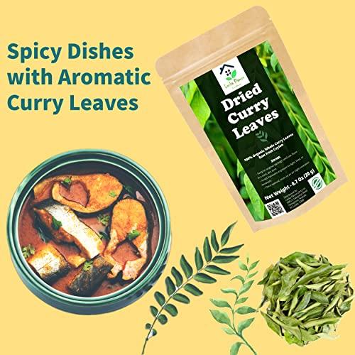 Lanka Flavors Feel Different Dried Curry Leaves 0.7 Oz (20 g) Whole Herbs Leaf for Asian Spices Food Organic Natural Air Dried Kari Patta Aromatic Flavors - Lanka Flavors Feel Different