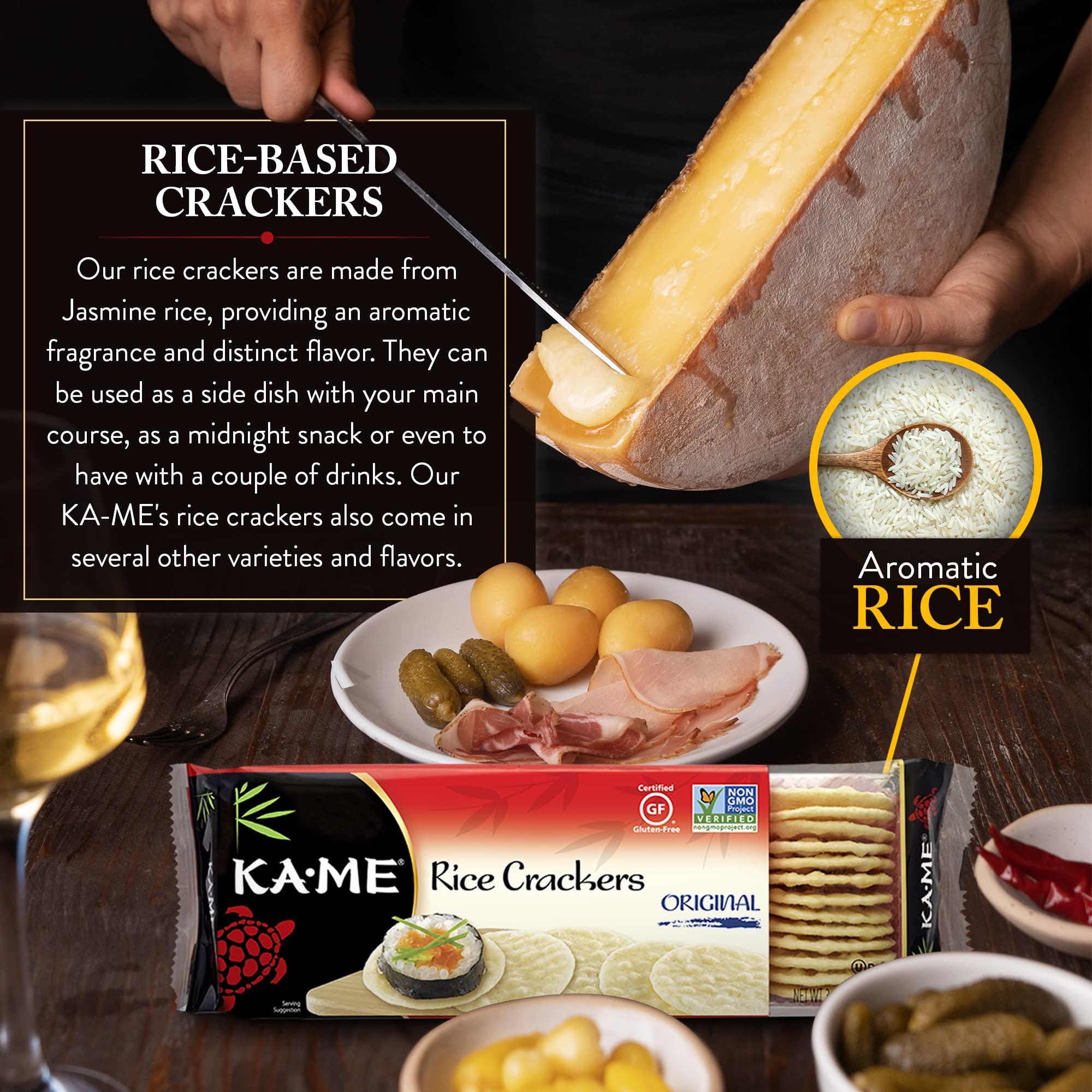 KA-ME Ka Me, Crackers Plain Rice, 3.5 Ounce