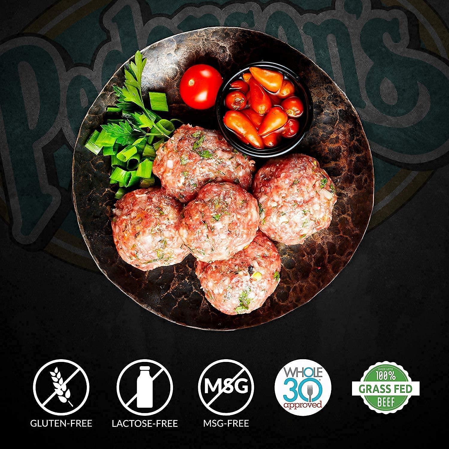 Pederson's Natural Farms Pederson\'s Farms, Organic 100% Grass Fed Ground Beef, Whole30 (3 Pack, Use/Freeze) 1lb ea - 85% Lean 15% Fat, Made in the USA