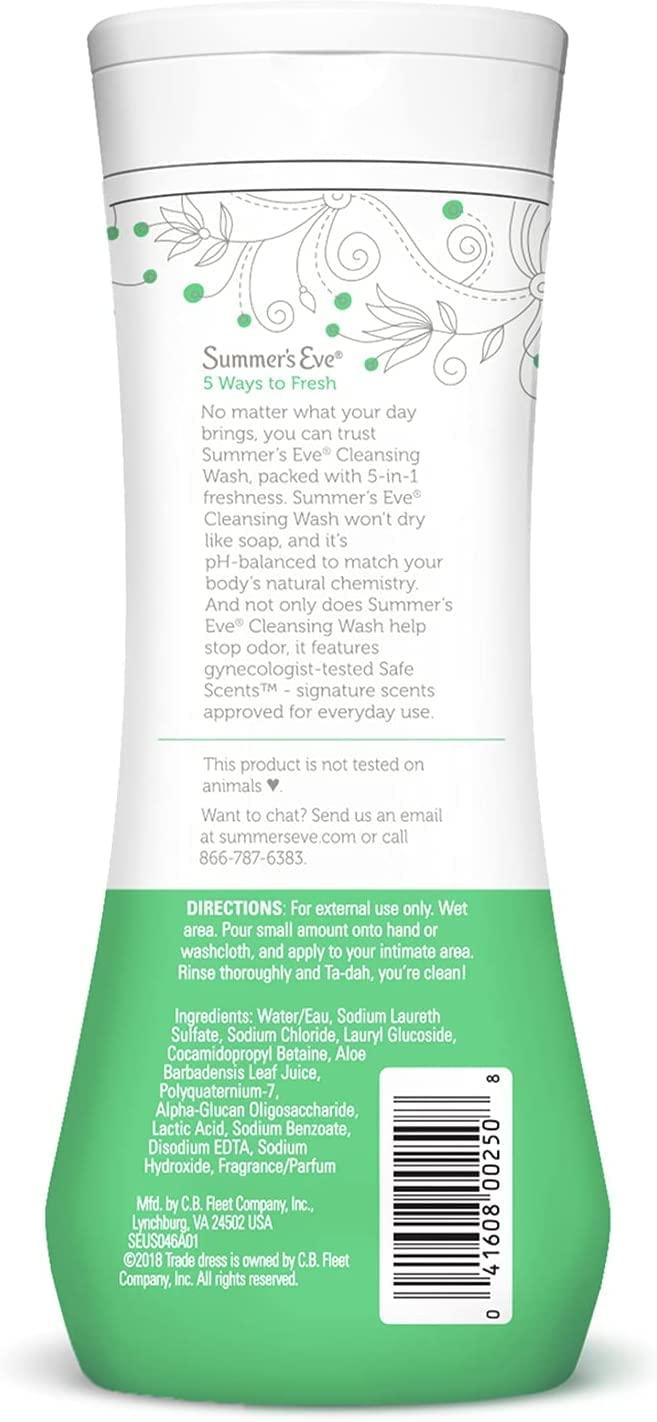 Summer's Eve Summer\'s Eve Aloe Love Gentle Daily Feminine Wash, Removes Odor, pH balanced, 15 fl oz. (Pack of 1)