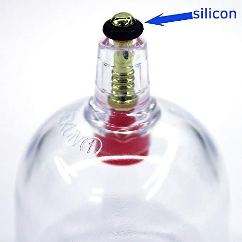 D.G Korea Daegun Plastic Air Vacuum Suction Massage Cup 15 PCS Full Set with Pump