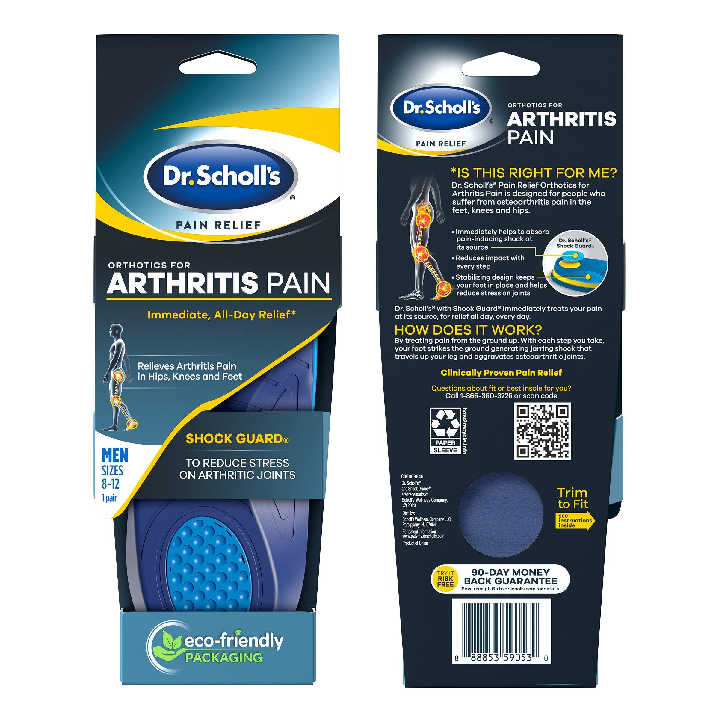 Dr. Scholl's Dr. Scholl's Arthritis Pain Relief Orthotics // Clinically Proven Immediate Relief of Osteoarthritis Pain in Feet, Knees and Hips, Blue
