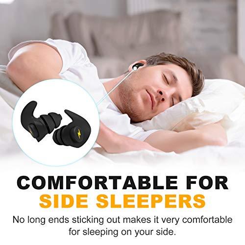 QQCherry Ear Plugs for Sleeping Noise Cancelling,6 Pairs Comfortable Silicone Sound Blocking Earplugs, Reusable Washable Earplugs for Sleeping, Work, Study, Snoring, Shooting, Concerts and Hearing Protection