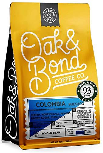 OAK & BOND Oak & Bond Coffee Co. Colombia Single Origin and Espresso Bourbon Barrel Aged Coffee Bundle, Whole Bean Arabica - 22oz. Total