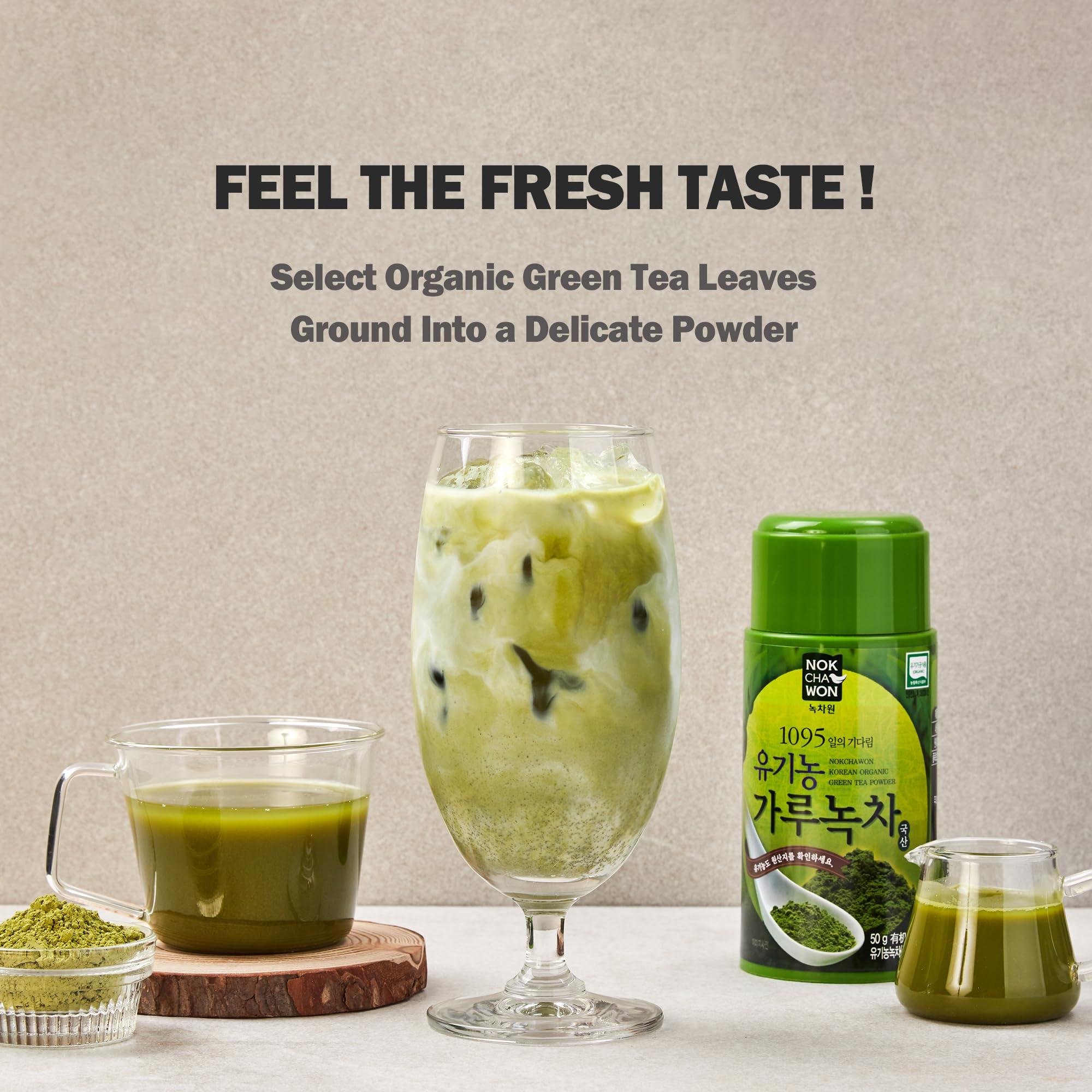 Nokchawon [Nokchawon] Organic Powdered Green Tea from Korea, Korean Matcha, Unsweetened, Green Iced Tea, Premium Pure Green Tea, Korean Tea, 1 Pack, 1.77 oz (50g)