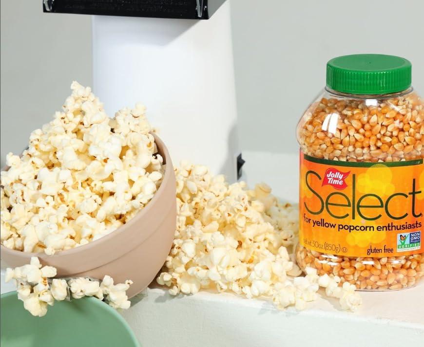 Jolly Time Jolly Time Popcorn Kernels, Gourmet Popping Corn for Air Popper Machine or Stovetop, Select Yellow Pop Corn, 60 Ounce Jug (Pack of 1)