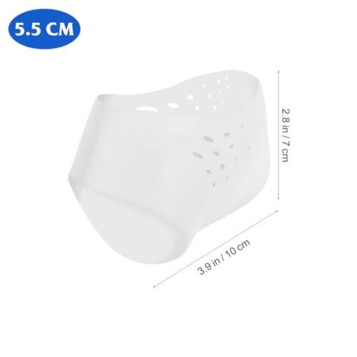 EXCEART 1 Pair Invisible Height Increase Insole, Silicone Heel Protector Invisible Heel Lift Shoe Insoles, Inserts Silicone Heightening Insoles for Men and Women Half Shoe Pad