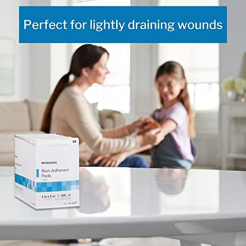 McKesson McKesson Non-Adherent Dressing Pads, Sterile, Nylon/Polyester, 2 in x 3 in, 100 Count, 1 Pack