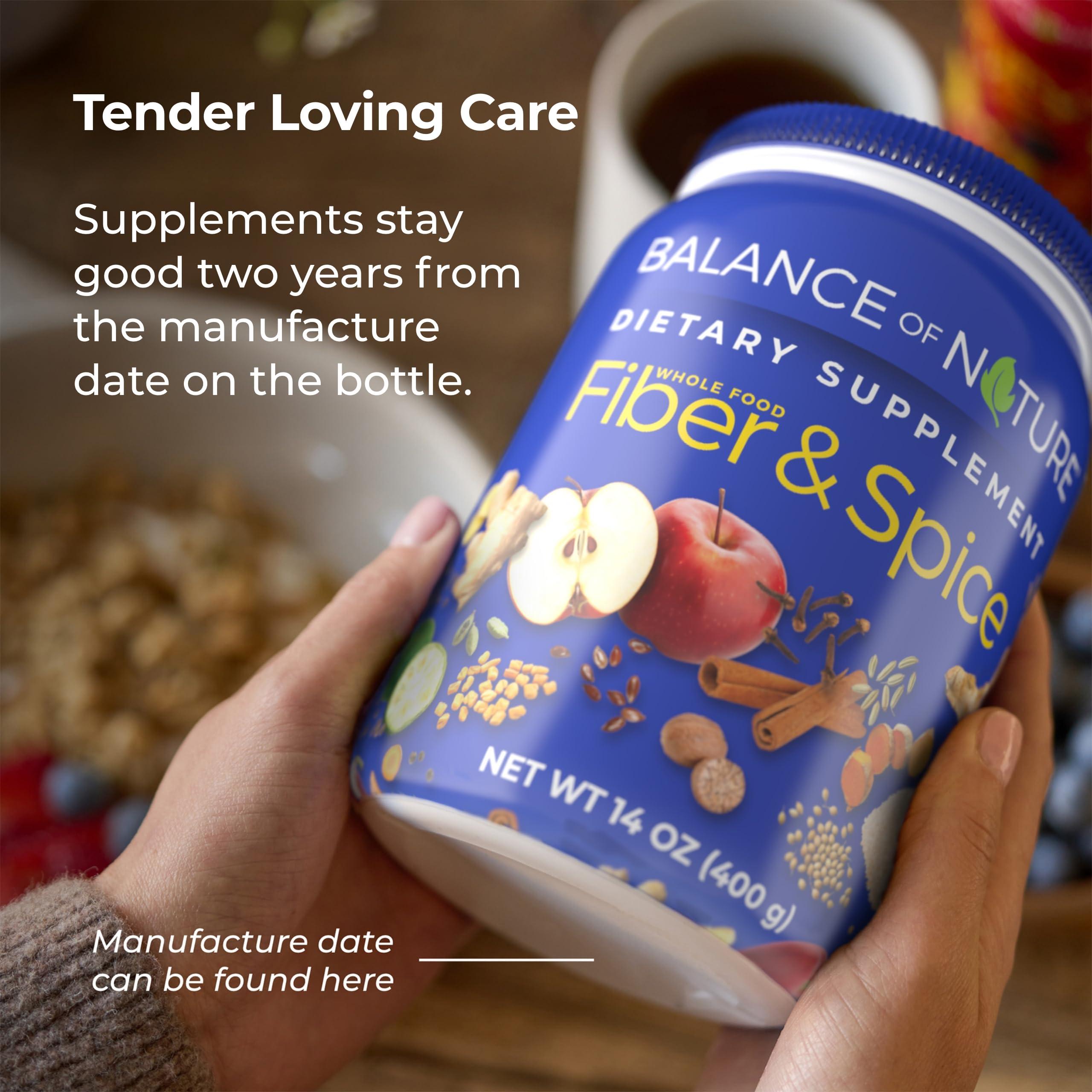 Balance of Nature Balance of Nature Fiber & Spice - Psyllium Husk, Flax Seed, Turmeric & Apple - 30 Servings