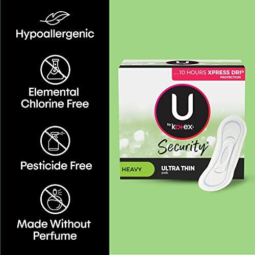 U by Kotex U by Kotex Security Ultra Thin Pads, Long, Unscented, 40 ct (packaging may vary)