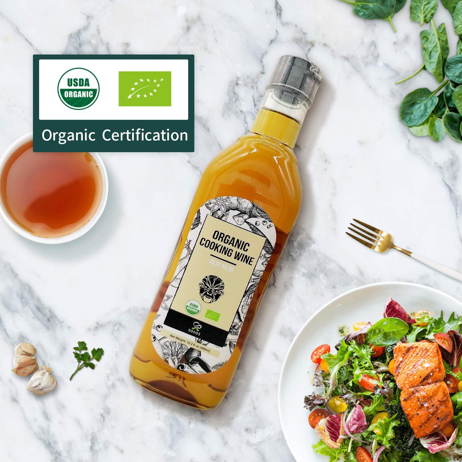Soeos Soeos Organic Cooking wine, Shaoxing Wine, Chinese Cooking Wine, Rice Cooking Wine, Shaoxing Wine Chinese Cooking Wine,16.2Oz (480Ml)