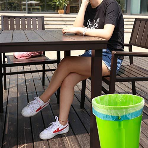 BuryXiang Substantial Individually Packed Trash Bags/Garbage Bags, 4 Gallon Trash Bags/Garbage Bags For Bathroom, Bedroom, Office, Car, Kitchen, Home (2 rolls/pack, Blue-4 Gallon)