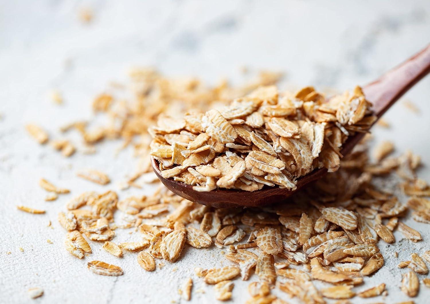 Food to Live Food to Live Organic Rolled KAMUT Khorasan Wheat Flakes, 2 Pounds Non-GMO, Made from Whole Wheat Berries, Kosher, Bulk, Great for Cereal, Granola, Muffins and Milling into Flour for Baking, Product of the USA.