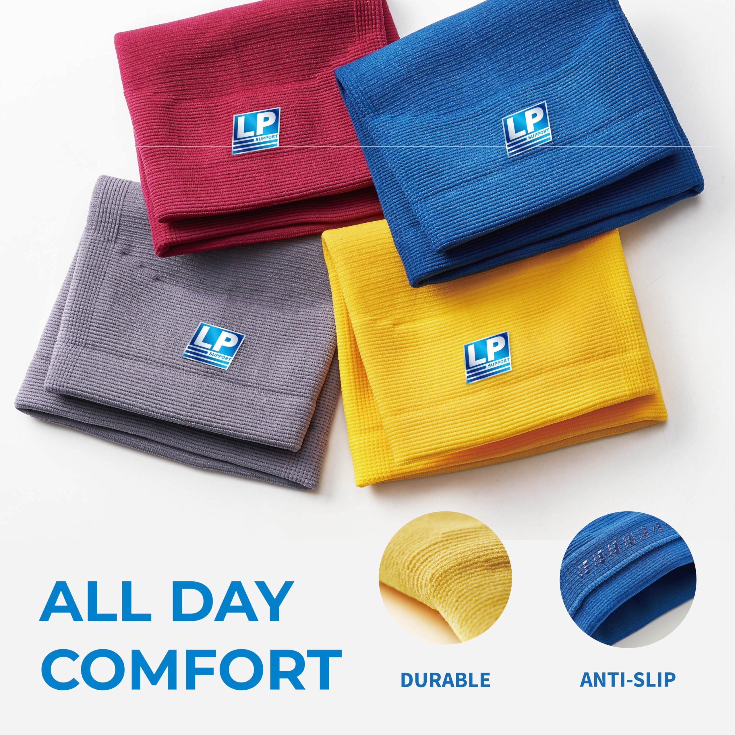 LP SUPPORT LP 647 Knee Brace For Arthritis Pain, Knee Pain Relief, Injury Recovery - Knee Sleeve For Weightlifting, Basketball, Hiking, Biking, Running, For Men Women (Yellow, XL, 1pcs)