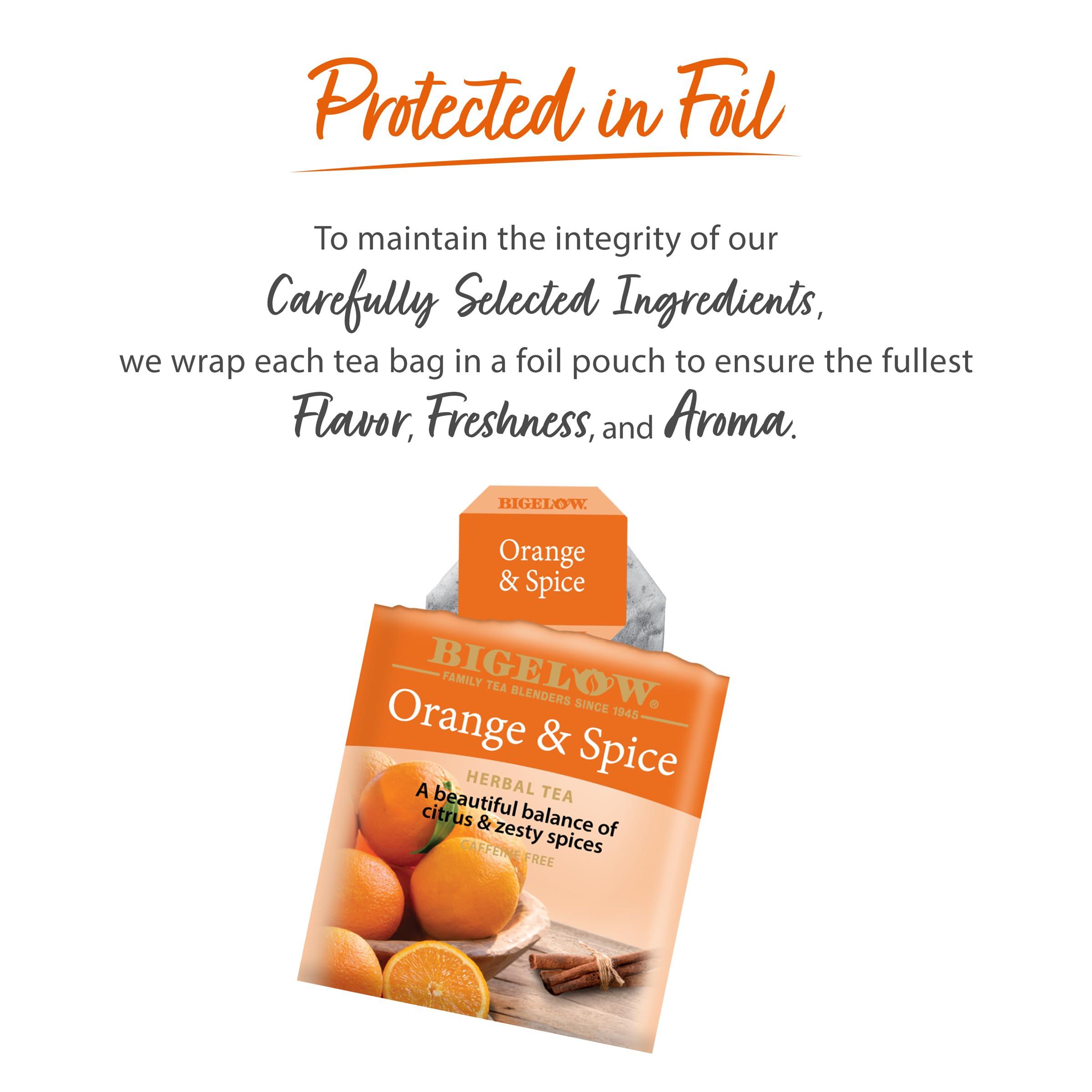 Bigelow Bigelow Tea Caffeine Free 6 Flavor Herbal Tea Variety Pack, Decaf Tea with Mint Medley, Cozy Chamomile, Orange and Spice, Sweet Dreams, Perfect Peach, and Lemon Ginger, (Pack of 6), 118 Total Tea Bags