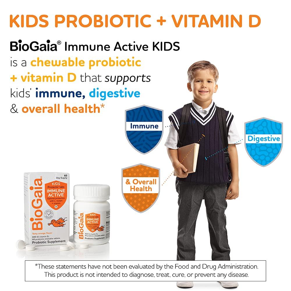 BioGaia BioGaia Protectis Immune Active Kids Probiotic Gastrus Chewable Tablets Bundle