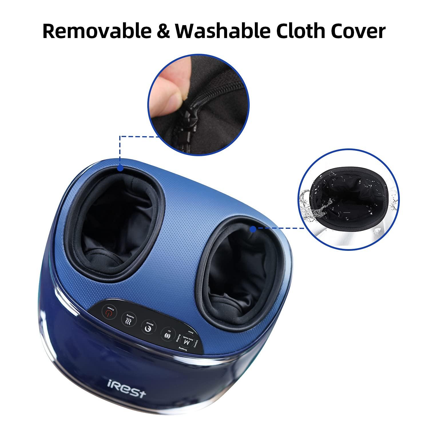 iRest iRest Shiatsu Foot Massager with Double Foot Rollers, Air Compression, Scraping, Deep Kneading Massage, Electric Foot Massage Machine for Improving Blood Circulation and Relieving Foot Pain