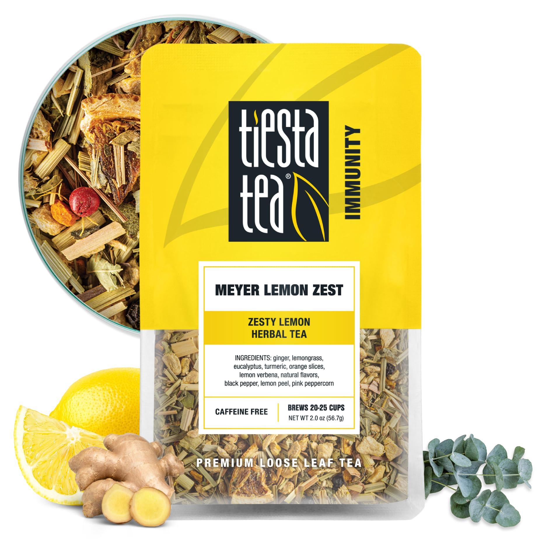 Tiesta Tea Tiesta Tea - Meyer Lemon Zest | Zesty Lemon Herbal Tea | Premium Loose Leaf Tea Blend | Caffeine Free Herbal Tea | Make Hot or Iced & Up to 25 Cups - 2 oz Resealable Pouch