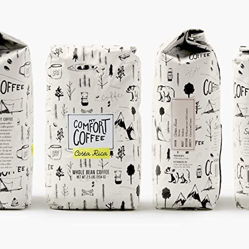 Mt. Comfort Coffee Mt. Comfort Coffee Costa Rica Medium Roast, 2.5lb - Sourced From Local, Costa Rican Coffee Farms - Roasted Whole Bean