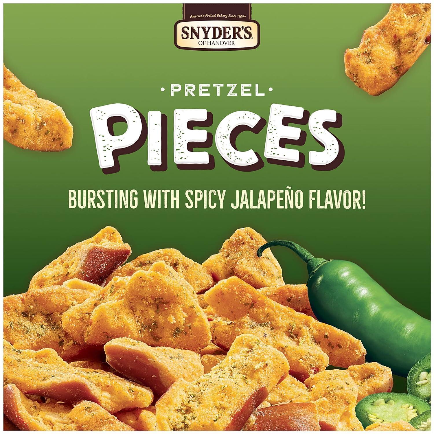 SUPERDEALS Snyder\'s of Hanover Pretzel Pieces, Jalapeno, 2.25 oz Pack of 12 bundled by SUPERDEALS with mystery gift in every order