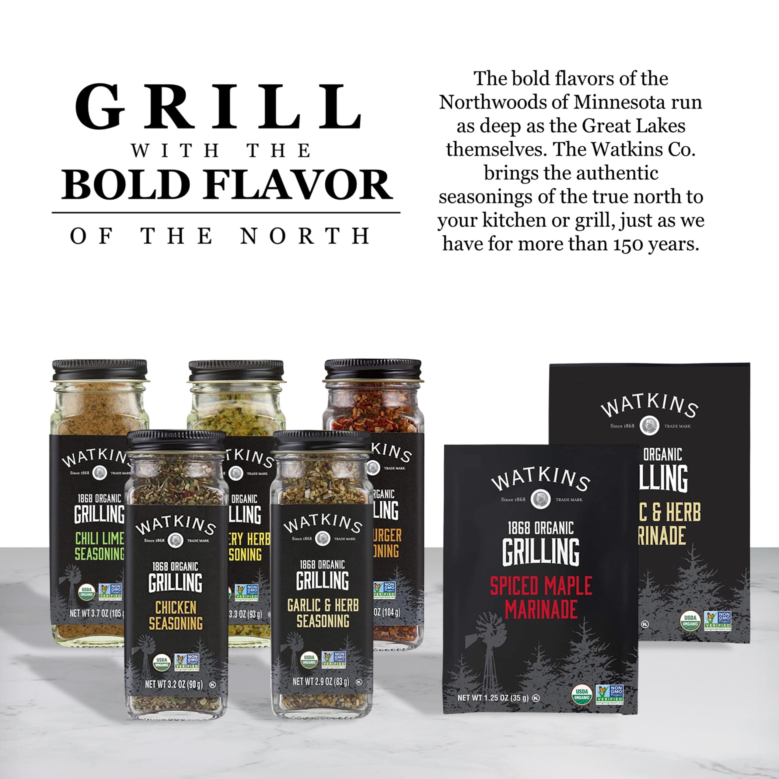 Watkins Watkins Organic Grilling Chicken Seasoning, Non-GMO, Kosher, 3.2 Oz, 1-Pack