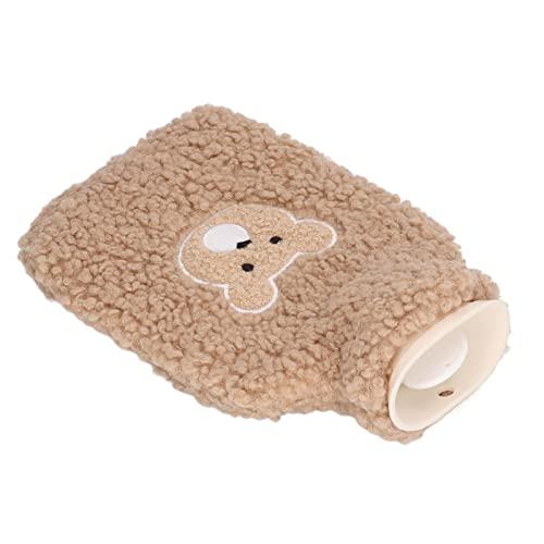 DCQRY Hot Water Bottle 1000ml Cute Plush Bear Hot Water Bottle Thickened PVC Hot Water Bag Anti Scald Hot Water Bag with Cover for Home Winter Pain Relief Hot Cold Pack(#3)