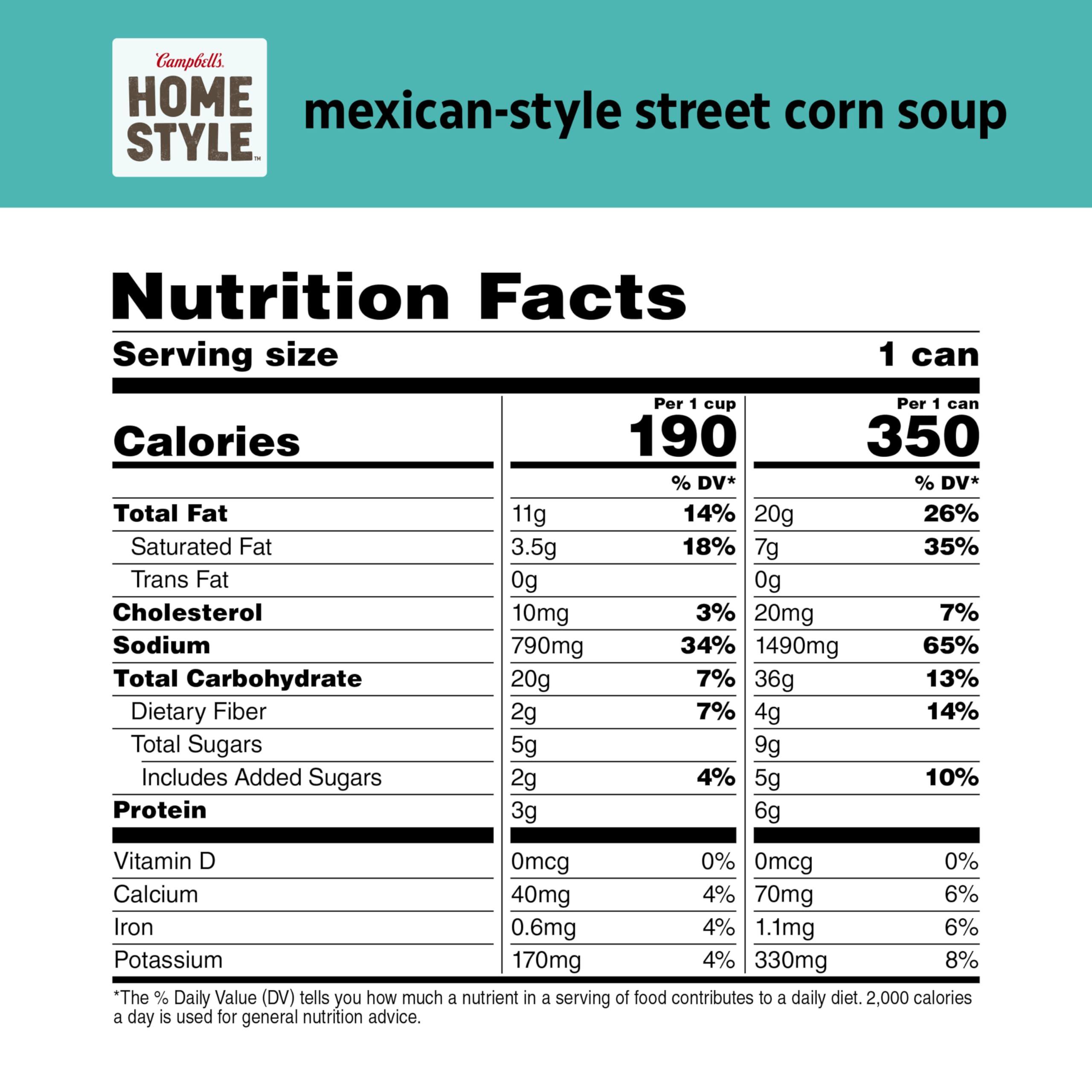 Campbell\'s Homestyle Campbells Homestyle Mexican Style Street Corn Soup, 16.3 oz Can