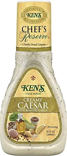 Ken's Steak House Ken's Steak House Chef's Reserve Creamy Caesar with Roasted Garlic Dressing (9 Fl Oz (Pack of 2))