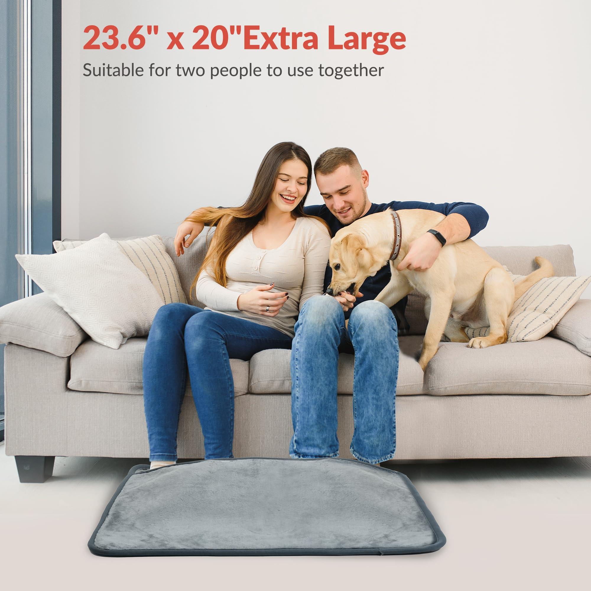 COMFIER COMFIER Massage Seat Cushion with Heat,10 Vibration Motors Seat Warmer & 2-in-1 Heating pad for Back Pain Relief & Foot Warmer