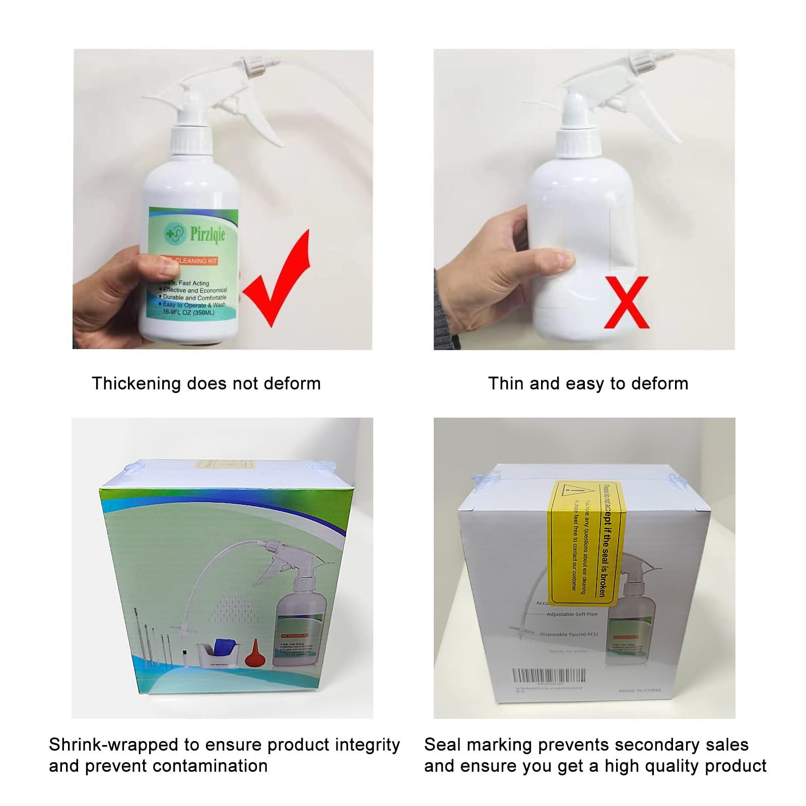 QISXROVY Ear Wax Removal Tool, Ear Cleaning Kits Safe Ear Irrigation Kit Ear Flush Kit for Adults Kid, Ear Wax Washer Device Easy to Operate, Includes Basin, Syringe, Curette Kit, Towel and 40 Disposable Tips