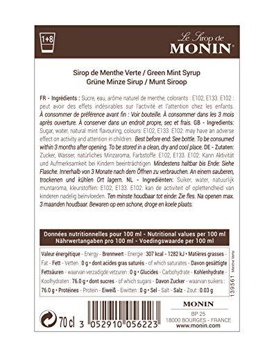 MONIN(model number) Monin - Menthe Verte Green Mint Syrup - 700ml