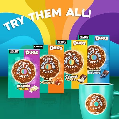 The Original Donut Shop The Original Donut Shop Duos Nutty + Caramel Coffee, Keurig Single Serve K-Cup Pods, Light Roast Coffee, 60 Count, (6 Packs of 10)