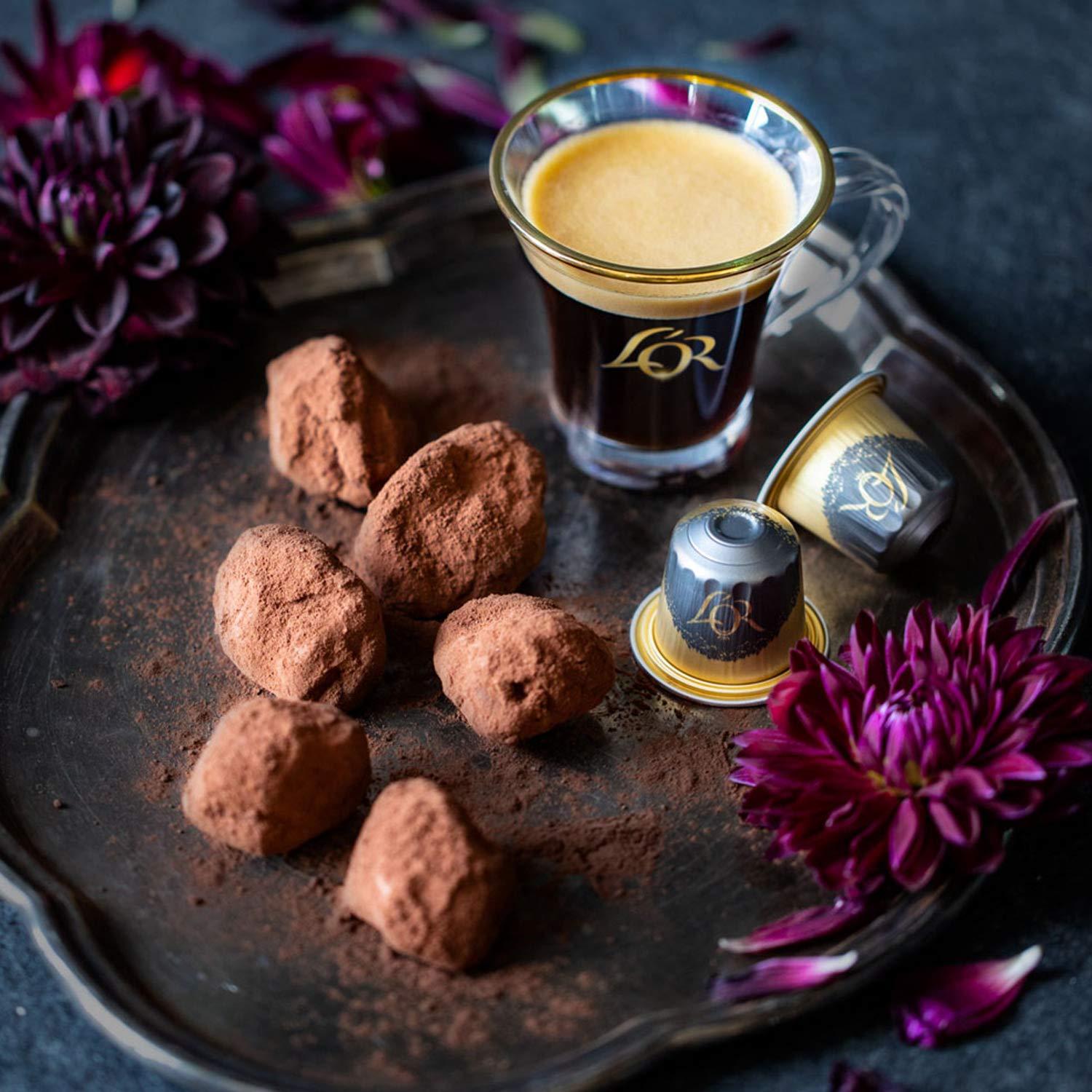 L'OR L'OR DECAF Espresso Capsules, 50 Count DECAF Ristretto, Single-Serve Aluminum Coffee Capsules Compatible with the L'OR BARISTA System & Nespresso Original Machines