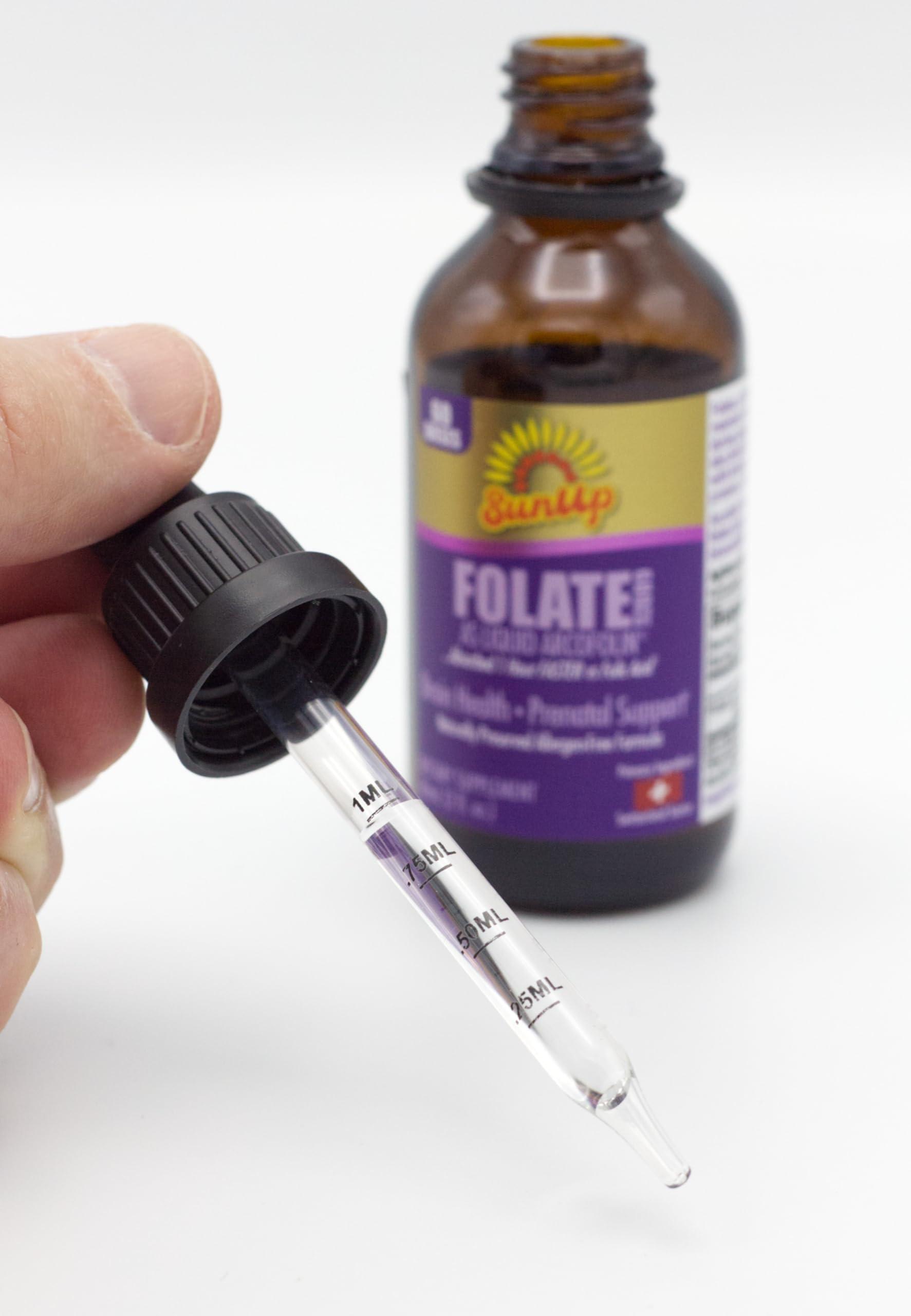 SunUp SunUp Liquid Methyl Folate | Swiss Source | Natural Formula | Prenatal + Brain Health Support