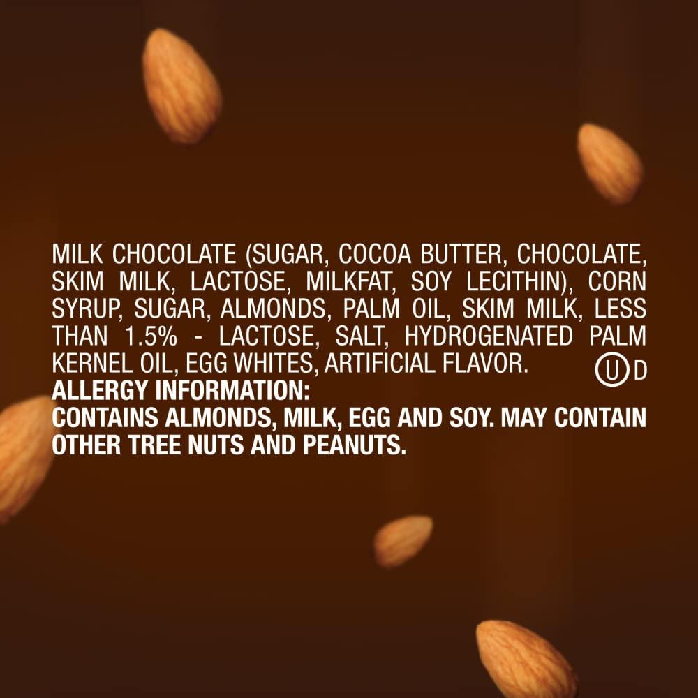 Snickers SNICKERS Candy Almond Milk Chocolate Bars Bulk Pack, 1.76 oz Bars (Pack of 24)