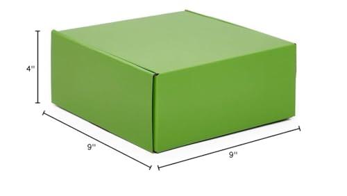 Paper Mart 10ea - 9 X 9 X 4 Apple Green Corrugated Tuck Top Box-Pkg