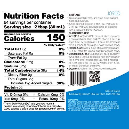 TEA ZONE Tea Zone 64 fl.oz Blueberry Syrup