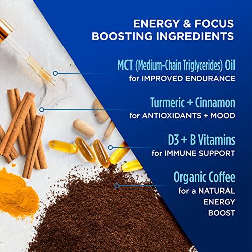 VitaCup VitaCup Organic Genius Ground Keto Coffee, Increase Energy & Focus w/MCT Oil, Turmeric, B Vitamins, D3, USDA Organic Ground Coffee Medium Dark Roast, Bold & Smooth, 100% Arabica Coffee Grounds, 10 oz