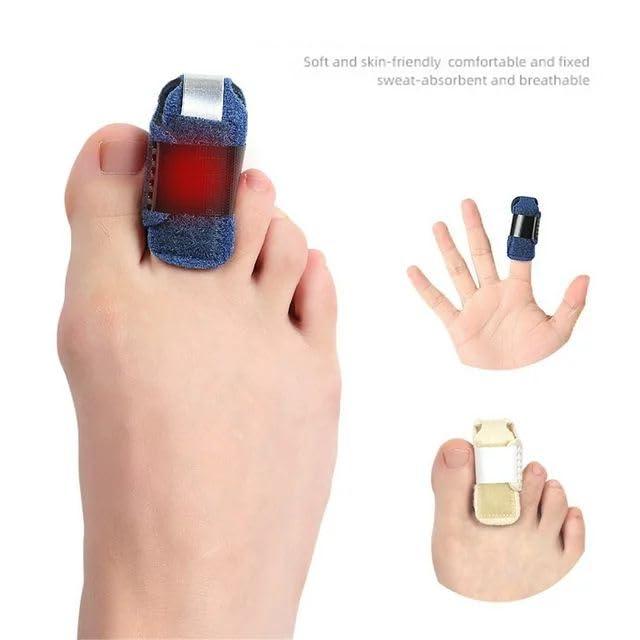 Luhaomisky 2Pcs Blue Small Toe Splints for Straightening Hammer Toe Corrector Toe Straightener Finger Support Brace Stabilizer Women Men Broken Toe Support Easy to Wear and Use,Bunion Pads,Foot Health