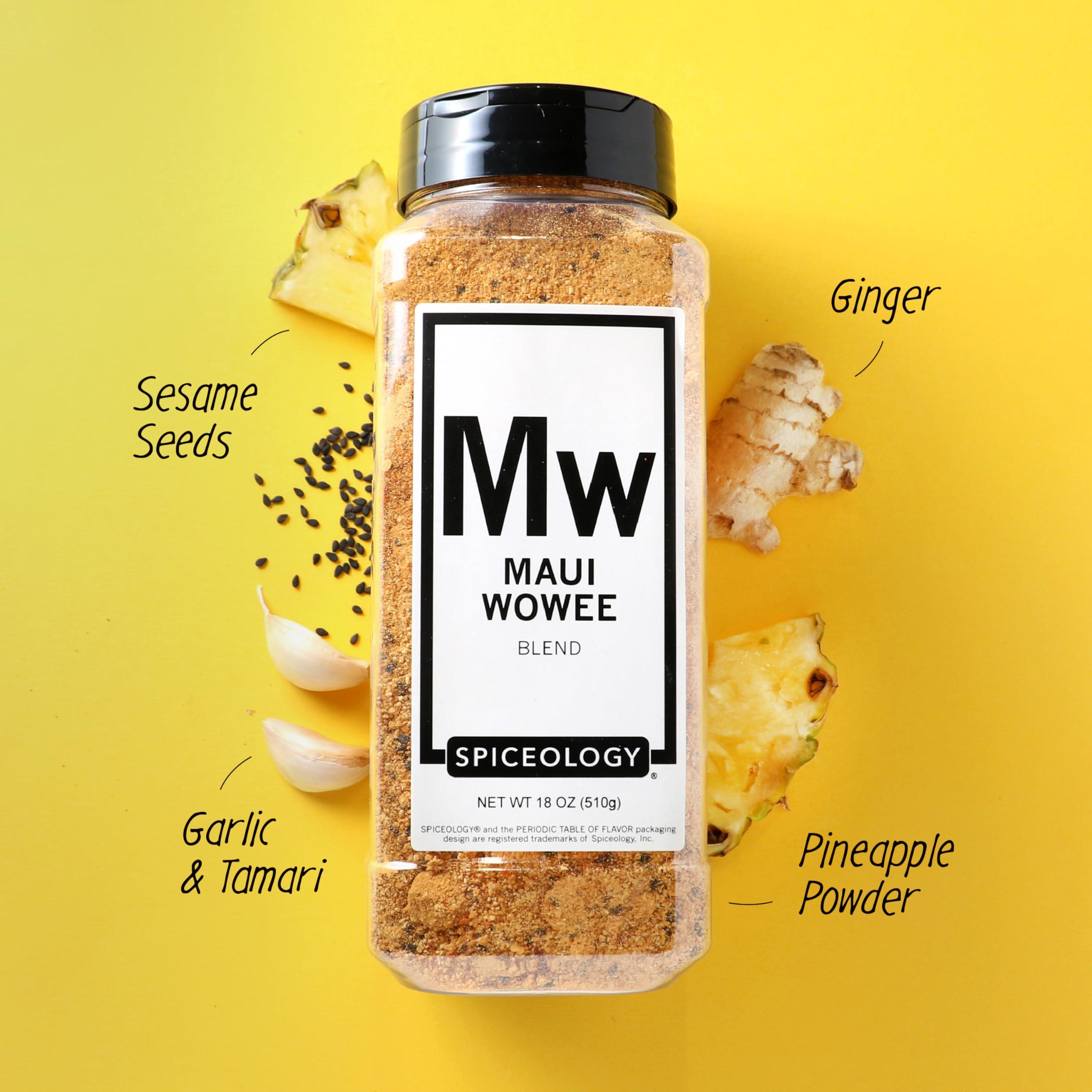 Spiceology Spiceology - Maui Wowee - Hawaiian Teriyaki Seasoning - Hawaiian BBQ Rub Spices and Seasonings - Add Flavor to Chicken, Ramen, Salmon, Pork, Tofu, Shrimp, Bacon, Steak - 18 Ounces