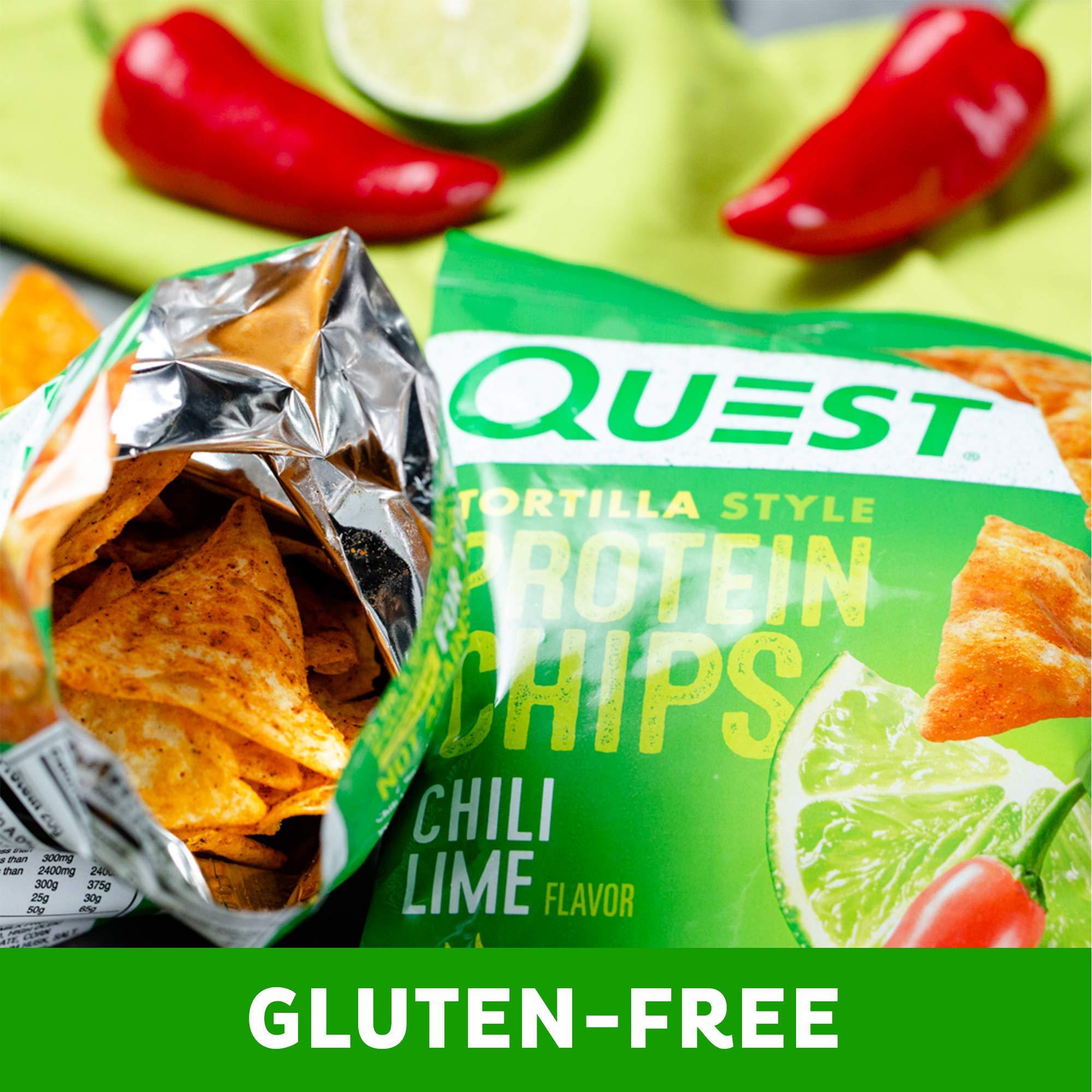Quest Nutrition Quest Nutrition Tortilla Style Protein Chips, Chili Lime, Baked, 1.1 Oz, Pack of 12 & High Protein Low Carb, Gluten Free, Keto Friendly, Peanut Butter Cups, 12 Count (Pack of 1) (total- 17.76 Ounce)