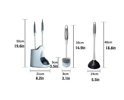 Prylio Toilet Brush Holder Toilet Bowl Brush Toilet Plunger With Brush Combo Set Toilet Plunger And Brush With Holder For Bathroom Cleaning Heavy Duty Plunger Set Toilet Brush with Holder Toilet Brush