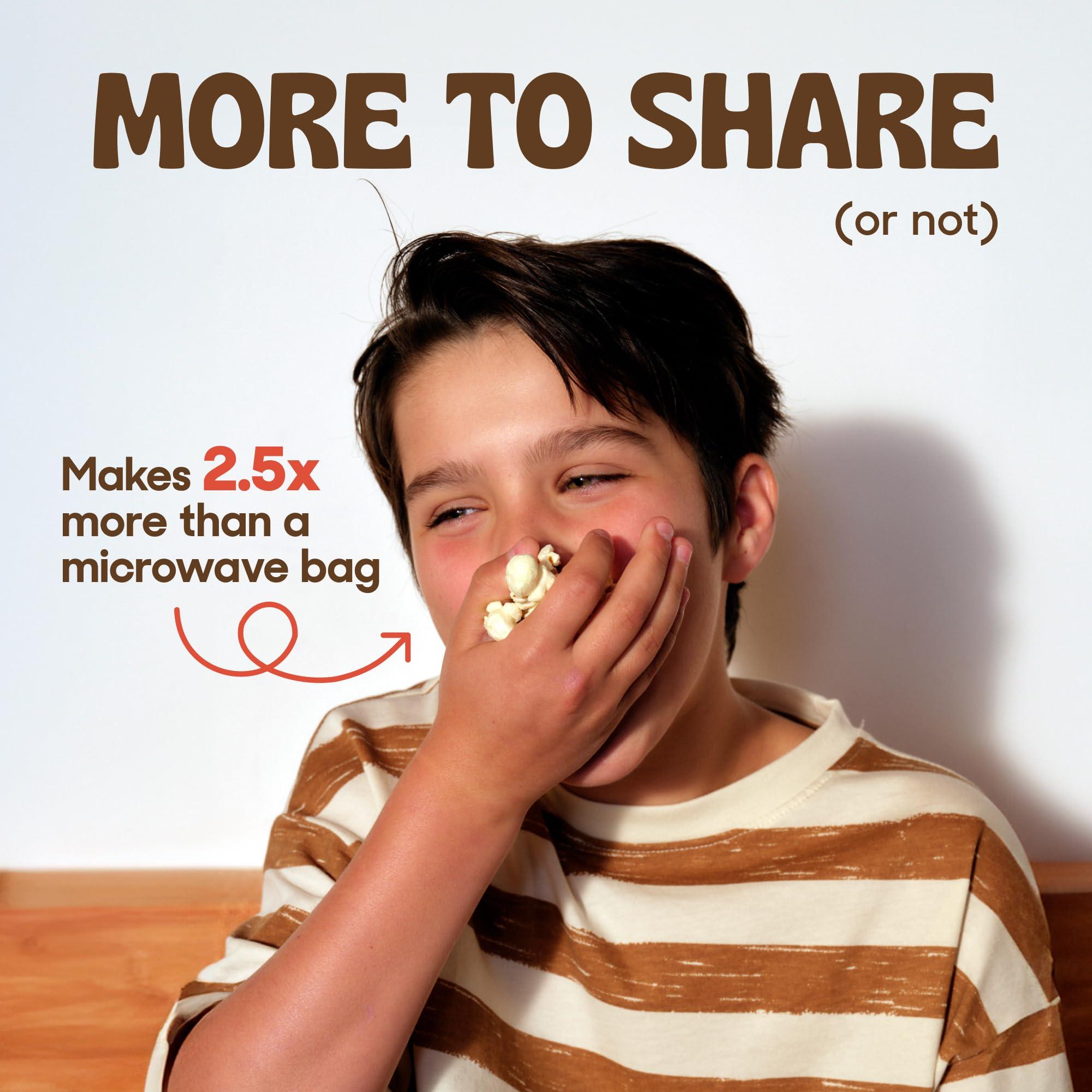 POPSMITH Popsmith Popcorn Pre-Measured Popcorn Kits - Five 4-oz Buttery Popcorn Kits with Butter Flavored Coconut Oil & Buttery Popcorn Salt. Authentic Movie Theater Flavor.